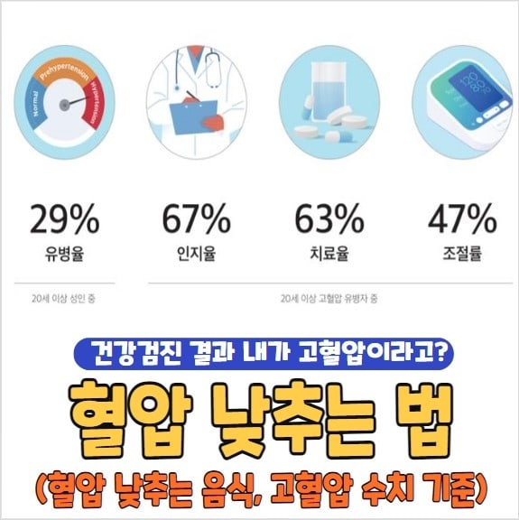 혈압 낮추는 법 및 음식, 고혈압 수치 기준