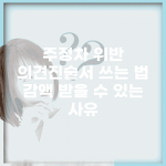 주정차 위반 의견진술서 쓰는 법 | 감액 받을 수 있는 사유