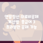 연말정산 의료비공제 계산법 | 총급여 3% 초과분만 공제 가능