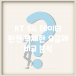 KT 5G 데이터 완전 무제한 요금제 비교 분석