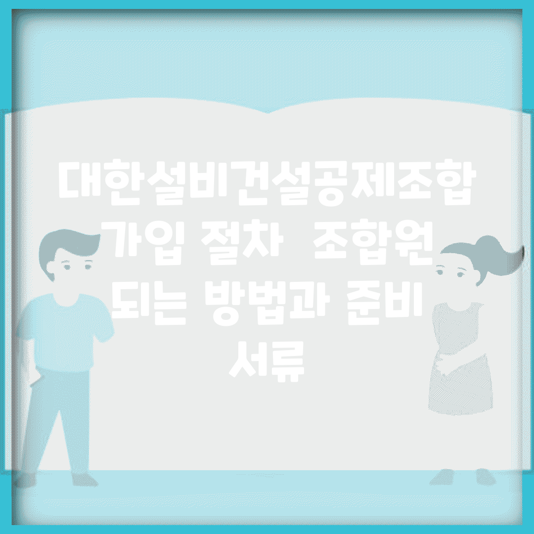 대한설비건설공제조합 가입 절차 | 조합원 되는 방법과 준비 서류