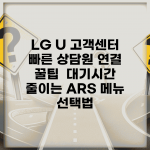 LG U+ 고객센터 빠른 상담원 연결 꿀팁 | 대기시간 줄이는 ARS 메뉴 선택법