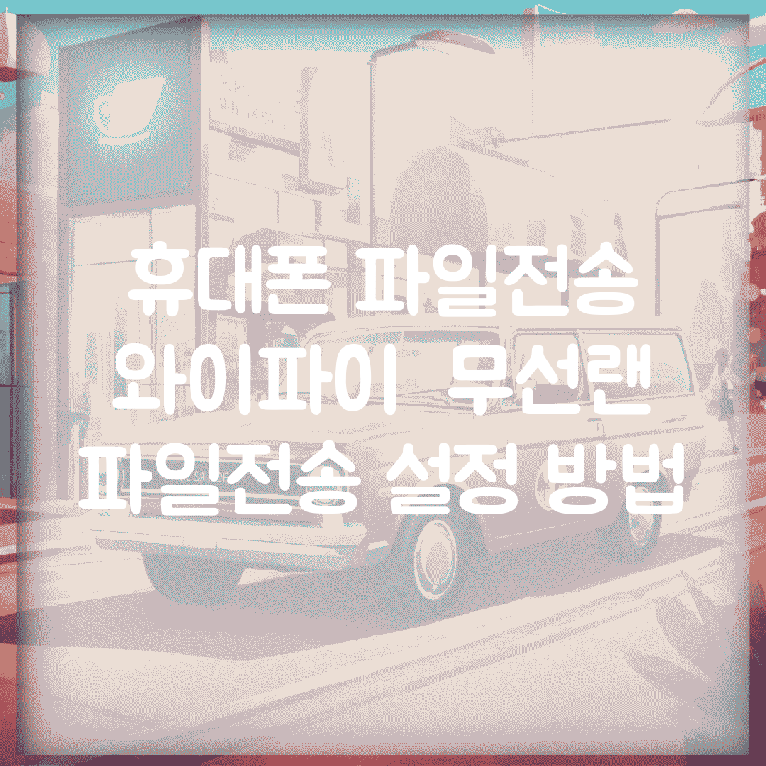 휴대폰 파일전송 와이파이 | 무선랜 파일전송 설정 방법