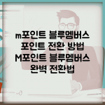 m포인트 블루멤버스 포인트 전환 방법 | M포인트 블루멤버스 완벽 전환법