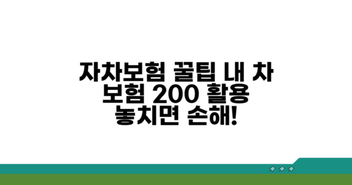 자차보험 활용 꿀팁 모음
