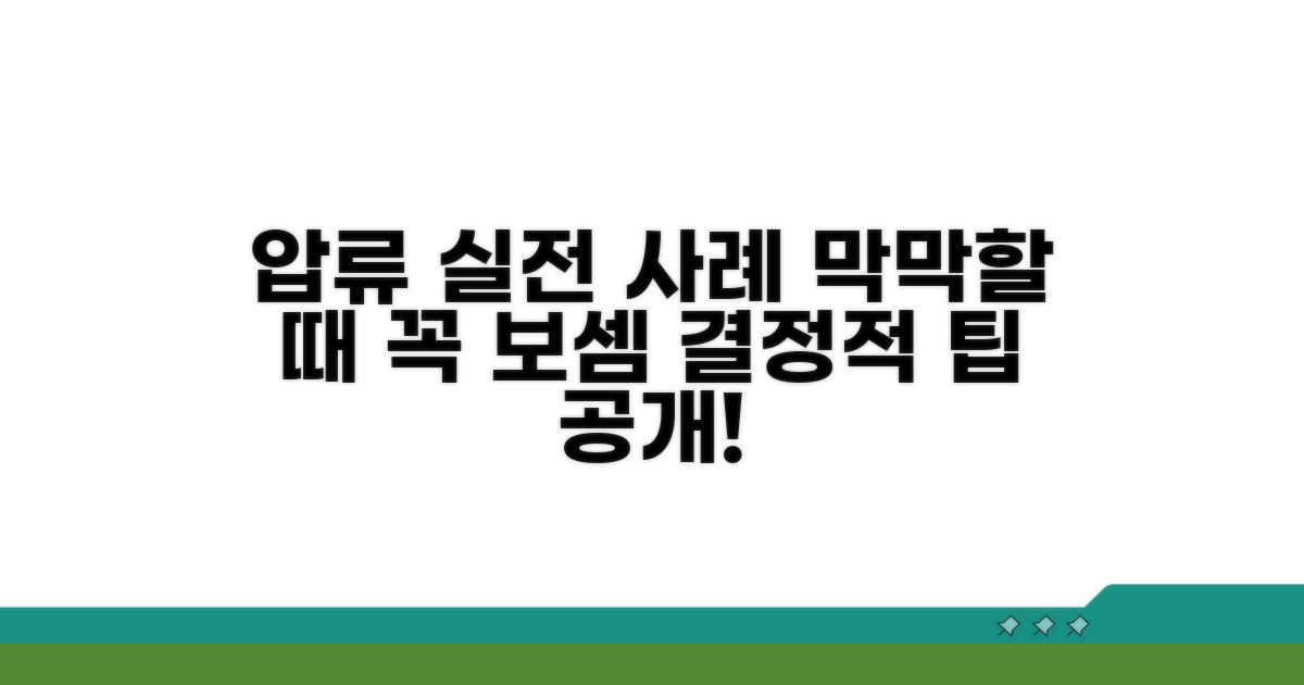 압류 관련 실전 사례