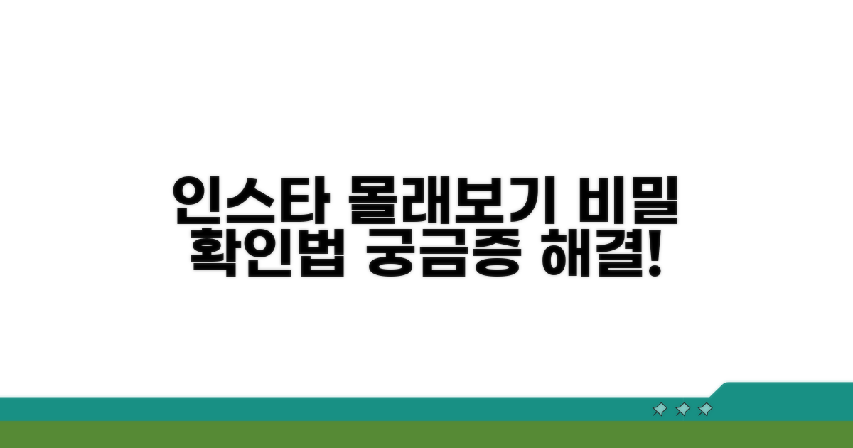 인스타그램 몰래보기 기본 정보