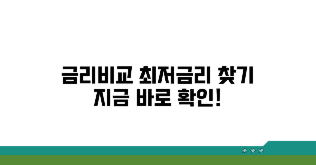 금리 비교 및 최저 금리 찾기