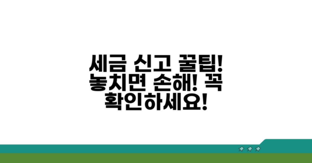 세금 신고 시 유의사항