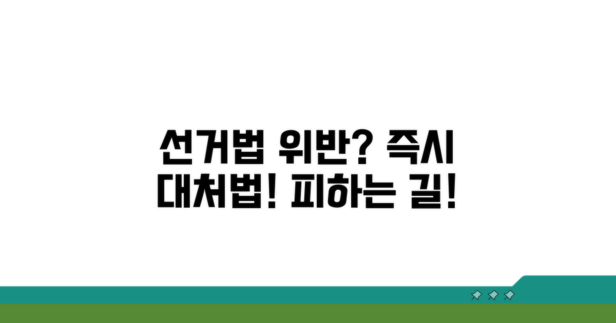 선거법 위반 시 대처 요령