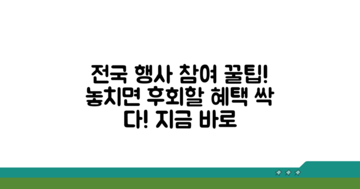 전국 기념행사 참여 방법 및 혜택