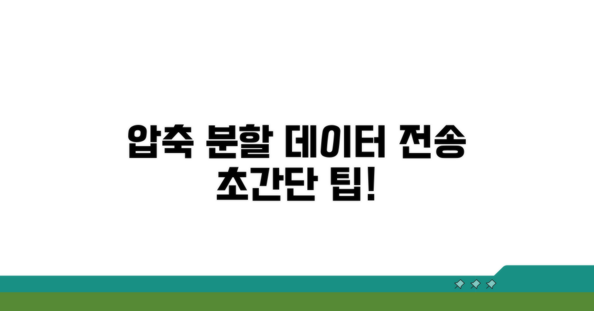 압축과 분할 전송 활용법