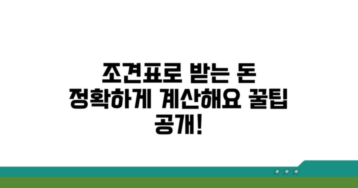 조견표 활용, 정확한 수령액 계산법