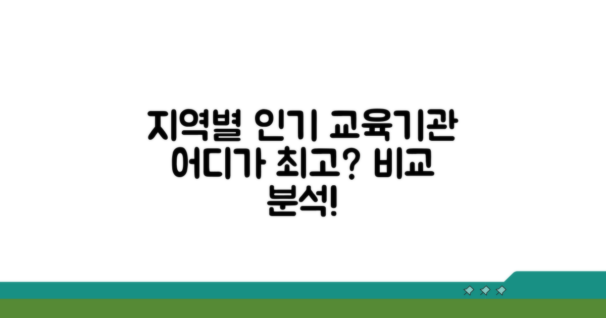 지역별 인기 교육기관 비교