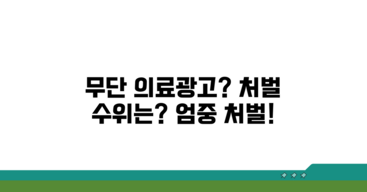 동의 없는 의료 광고 처벌은?