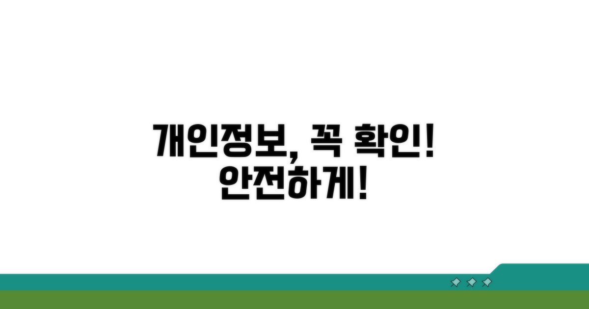 개인 정보 보호, 꼼꼼히 확인하세요