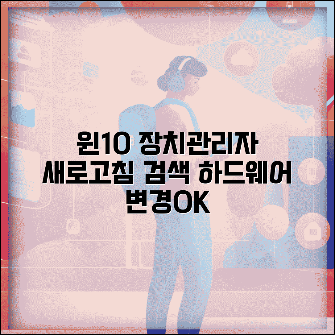 윈도우10 장치관리자 새로고침 | 장치 검색 하드웨어 변경내용