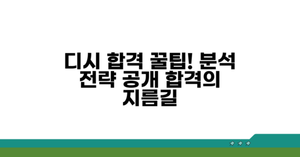 디시 합격 후기 분석 꿀팁