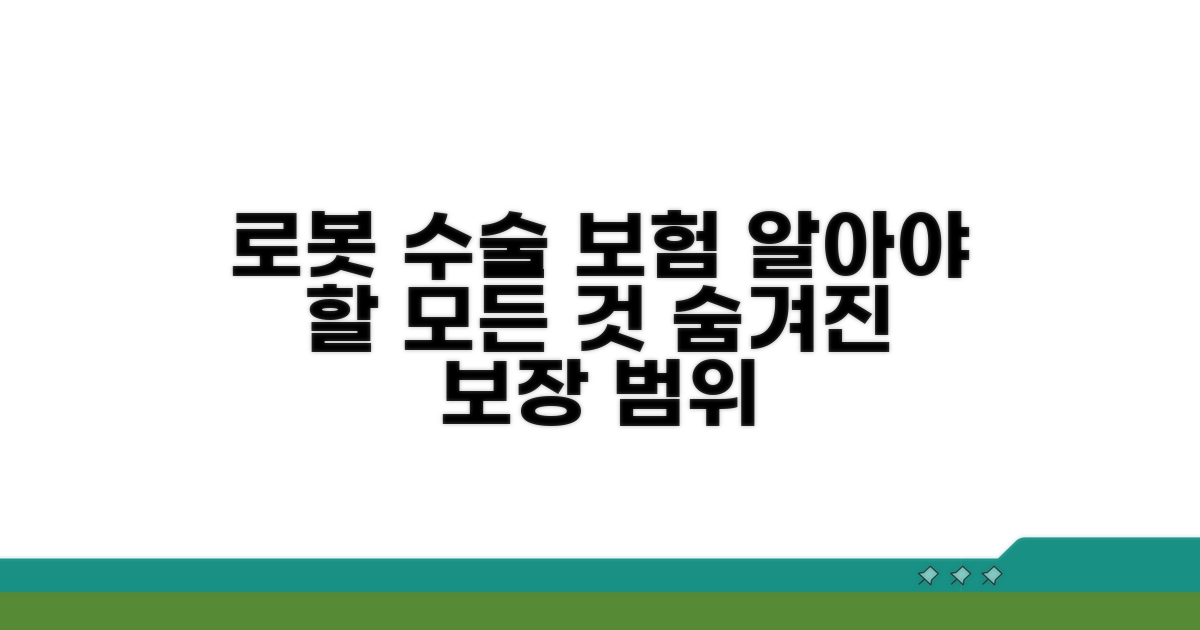 로봇 수술 보험: 보장 범위 파헤치기