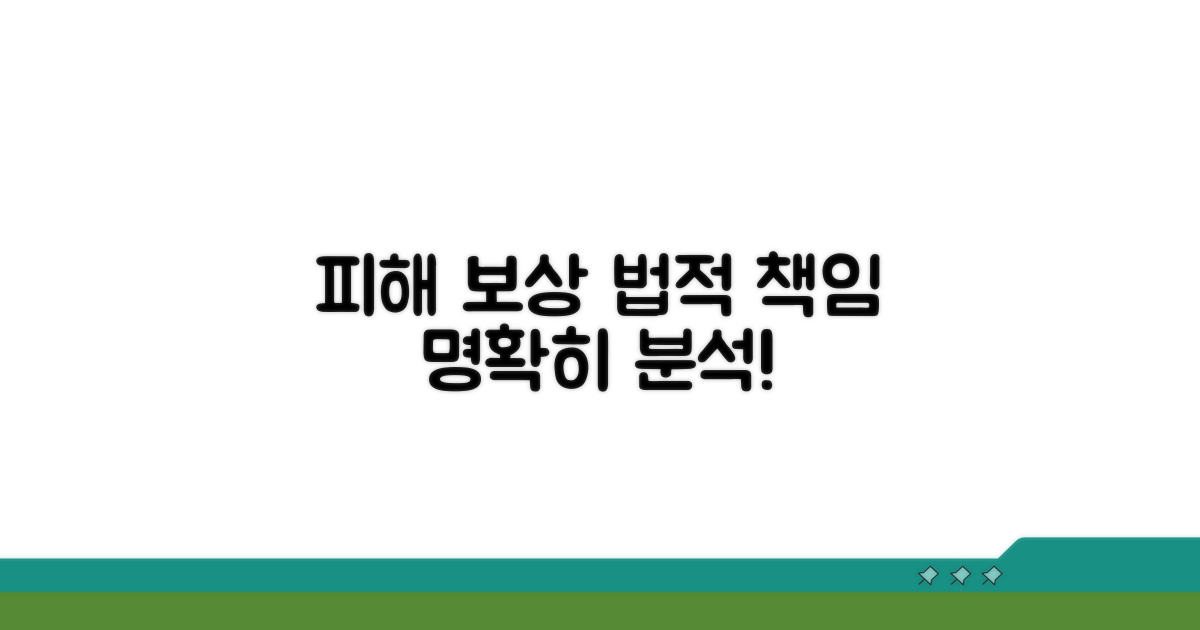 피해 보상과 법적 책임 분석