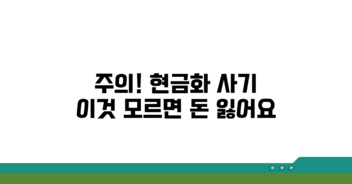 현금화 시 주의할 점과 사기 예방법