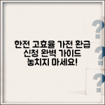 한전 고효율 가전제품 구매지원사업 신청 | 고효율 가전 환급 완벽 가이드