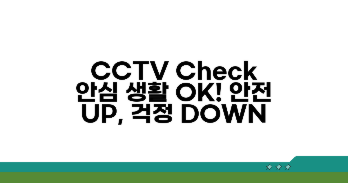 안심 생활을 위한 CCTV 점검