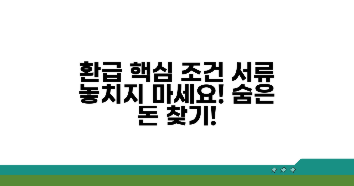 환급받는 조건 및 서류 준비