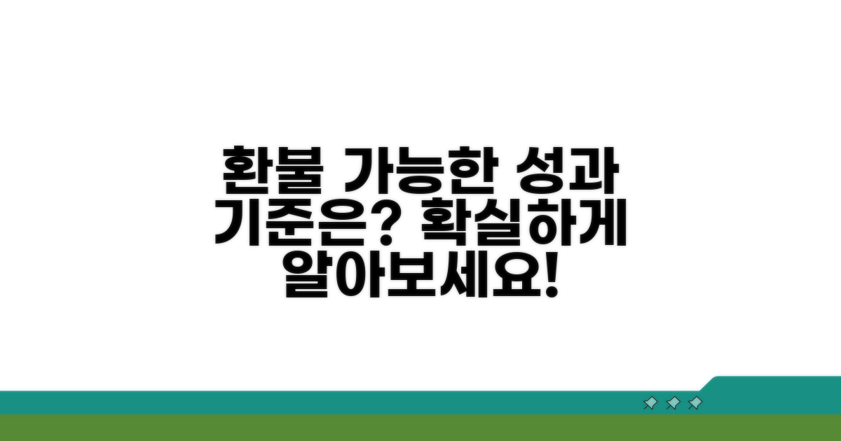 환불 가능한 성과 기준은?