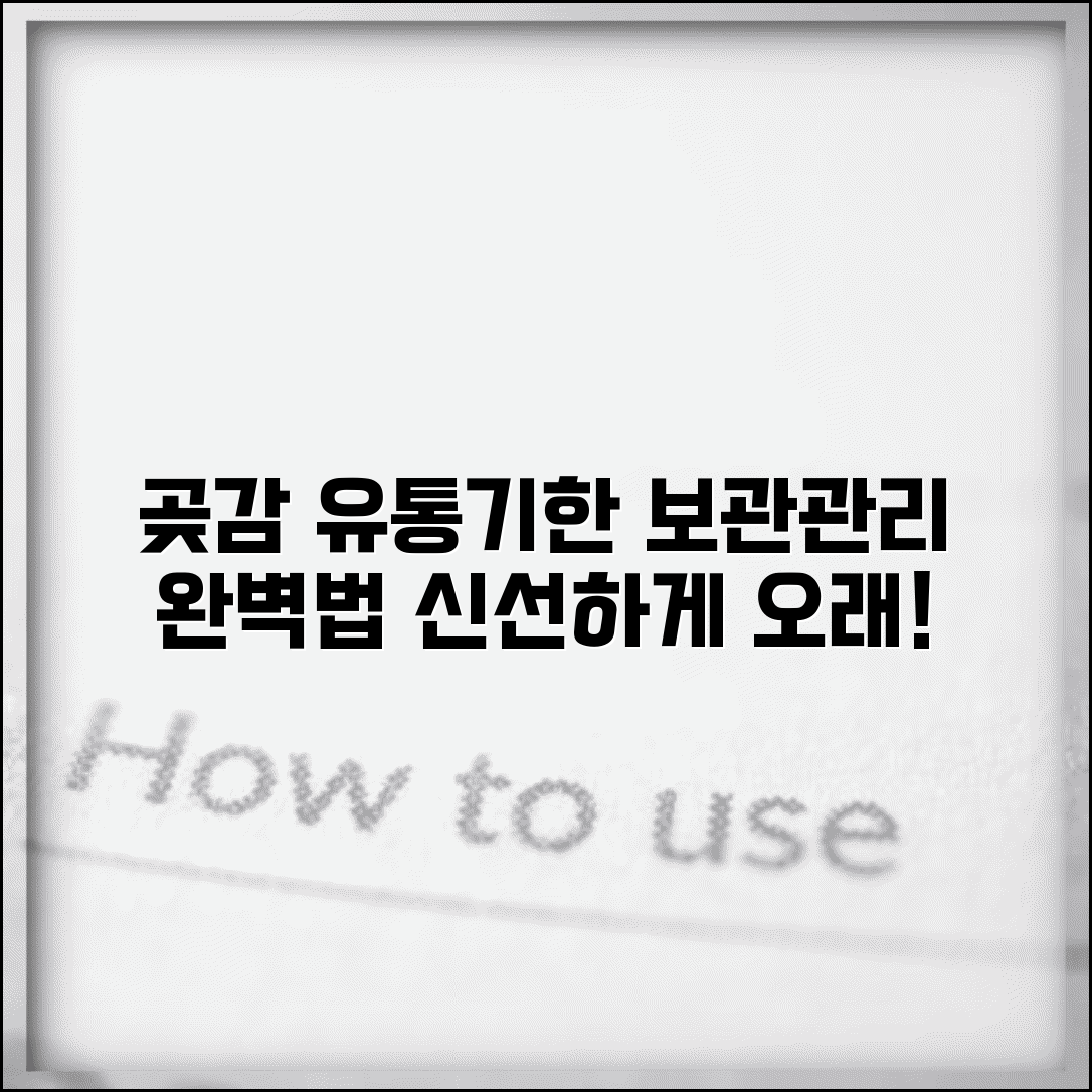 곶감유통기한 보관 방법 관리 | 곶감 유통기한 완벽 관리법