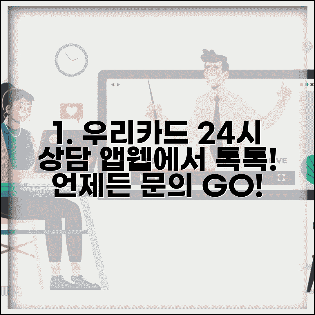 우리카드 온라인 상담 앱 웹사이트 24시간 문의 방법