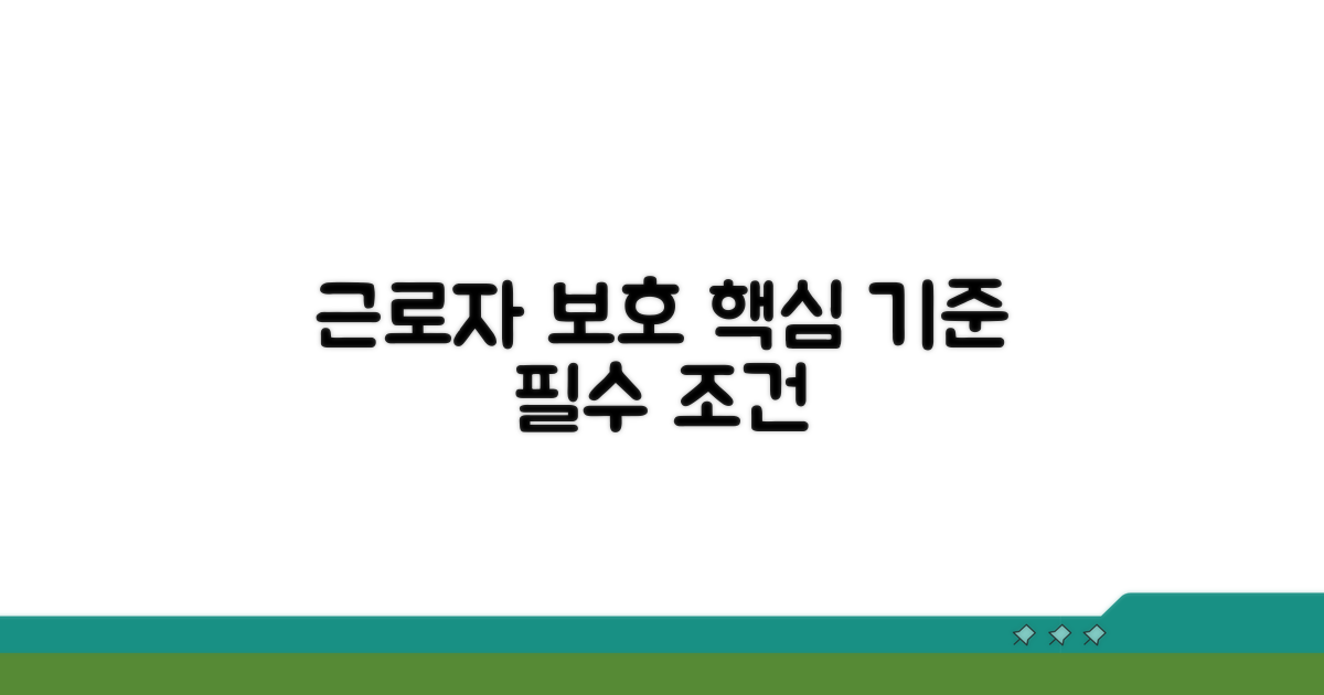 근로자 보호 기준과 조건