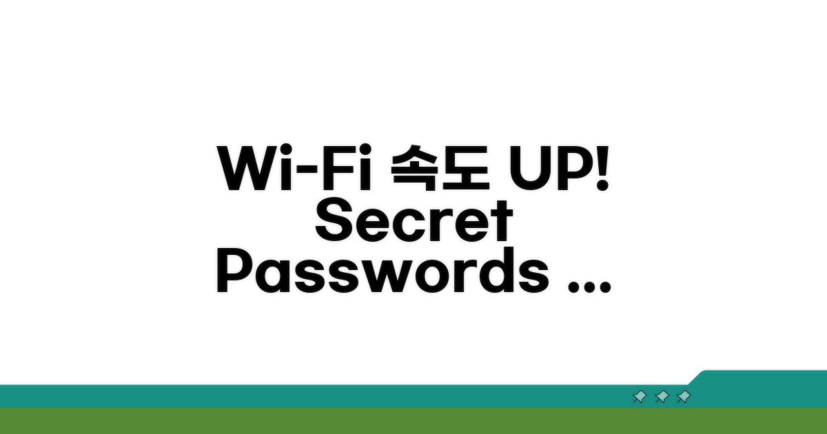 Wi-Fi 속도 높이는 비밀번호 꿀팁