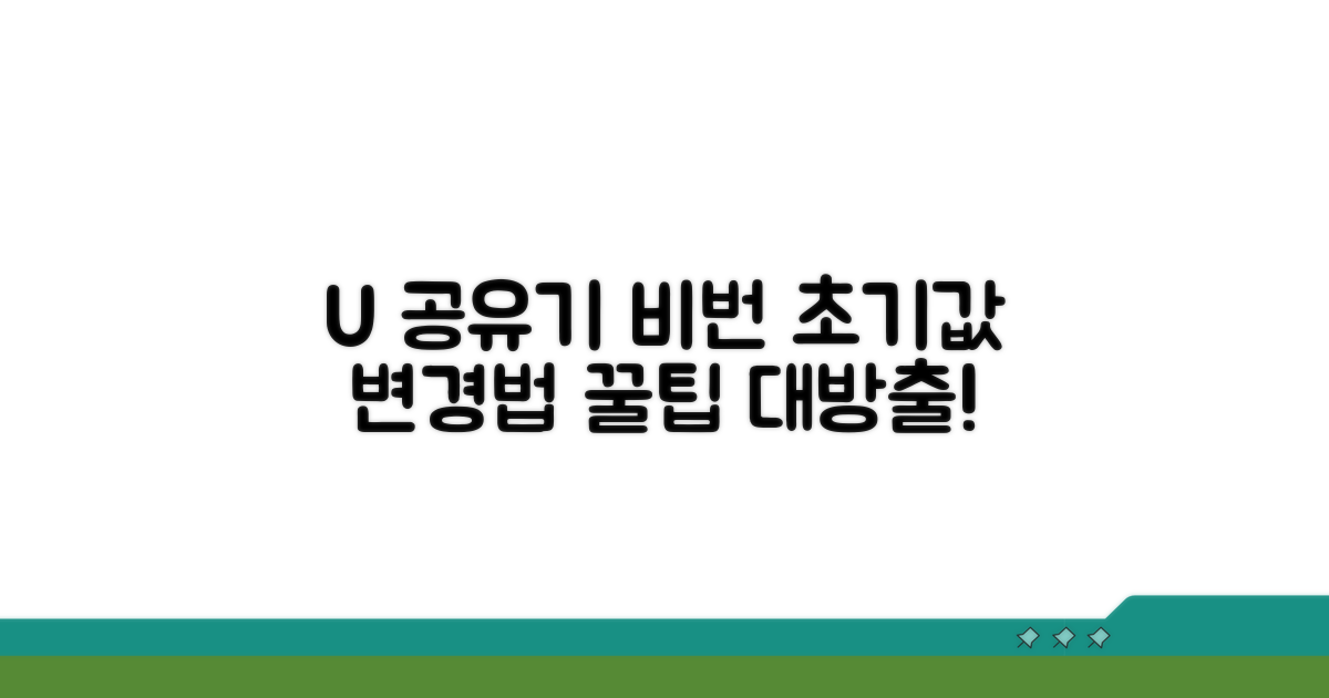 U+ 공유기 비밀번호, 기본값과 변경법