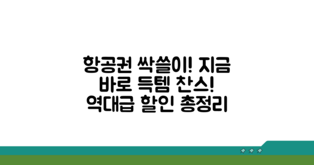 항공권 이벤트 총정리