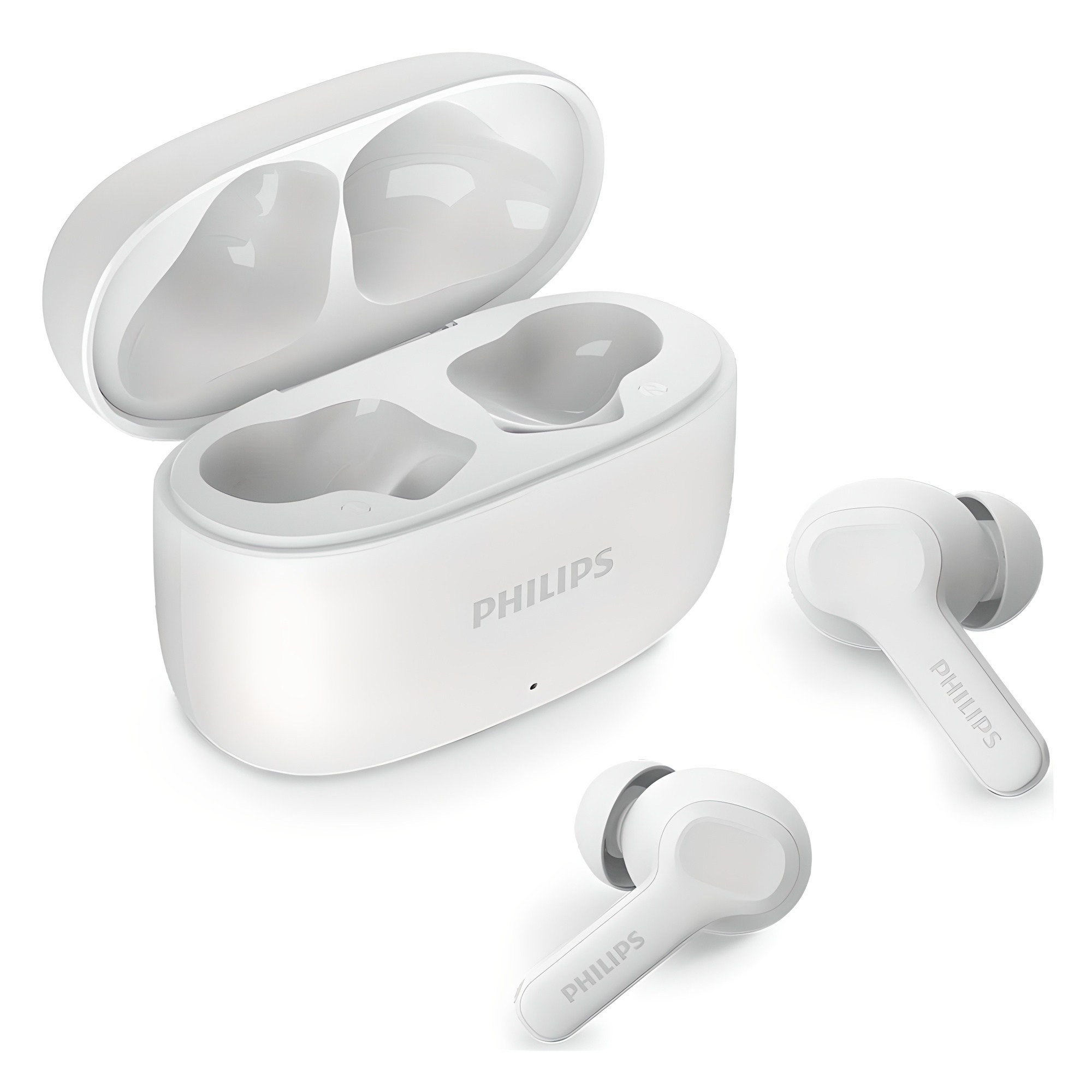필립스 무선 ENC노이즈캔슬링 블루투스 이어폰, TAT1109, 화이트 상세 이미지 1