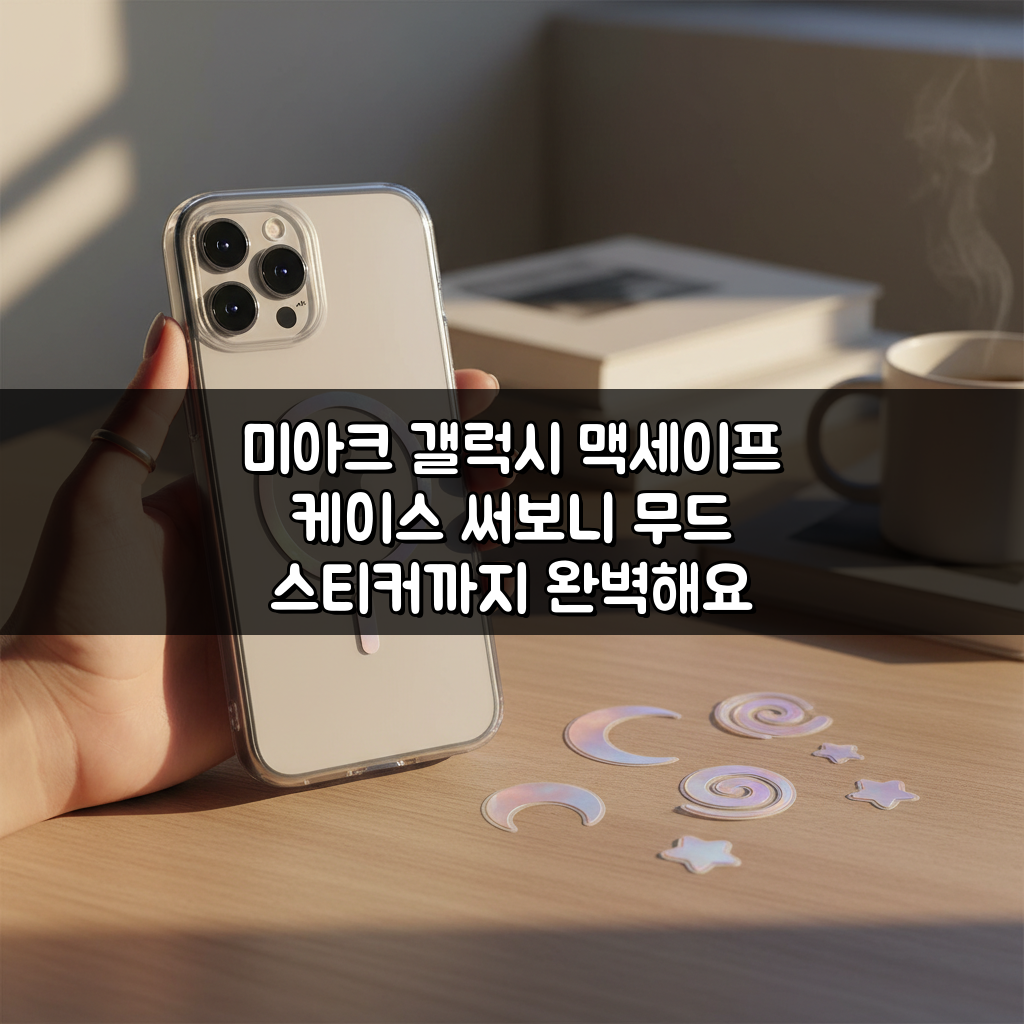 미아크 갤럭시 맥세이프 케이스 써보니 무드 스티커까지 완벽해요