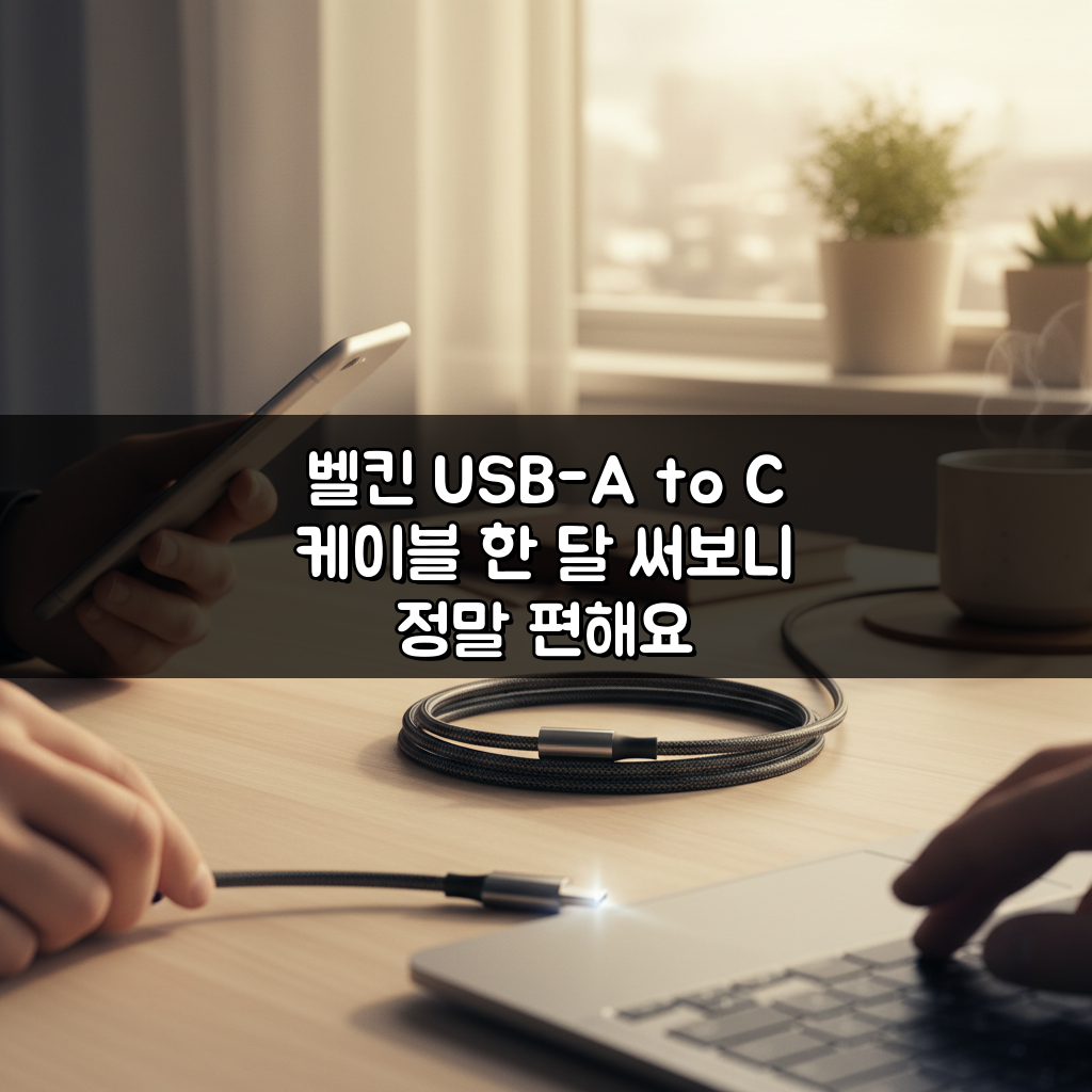 벨킨 USB-A to C 케이블 한 달 써보니 정말 편해요