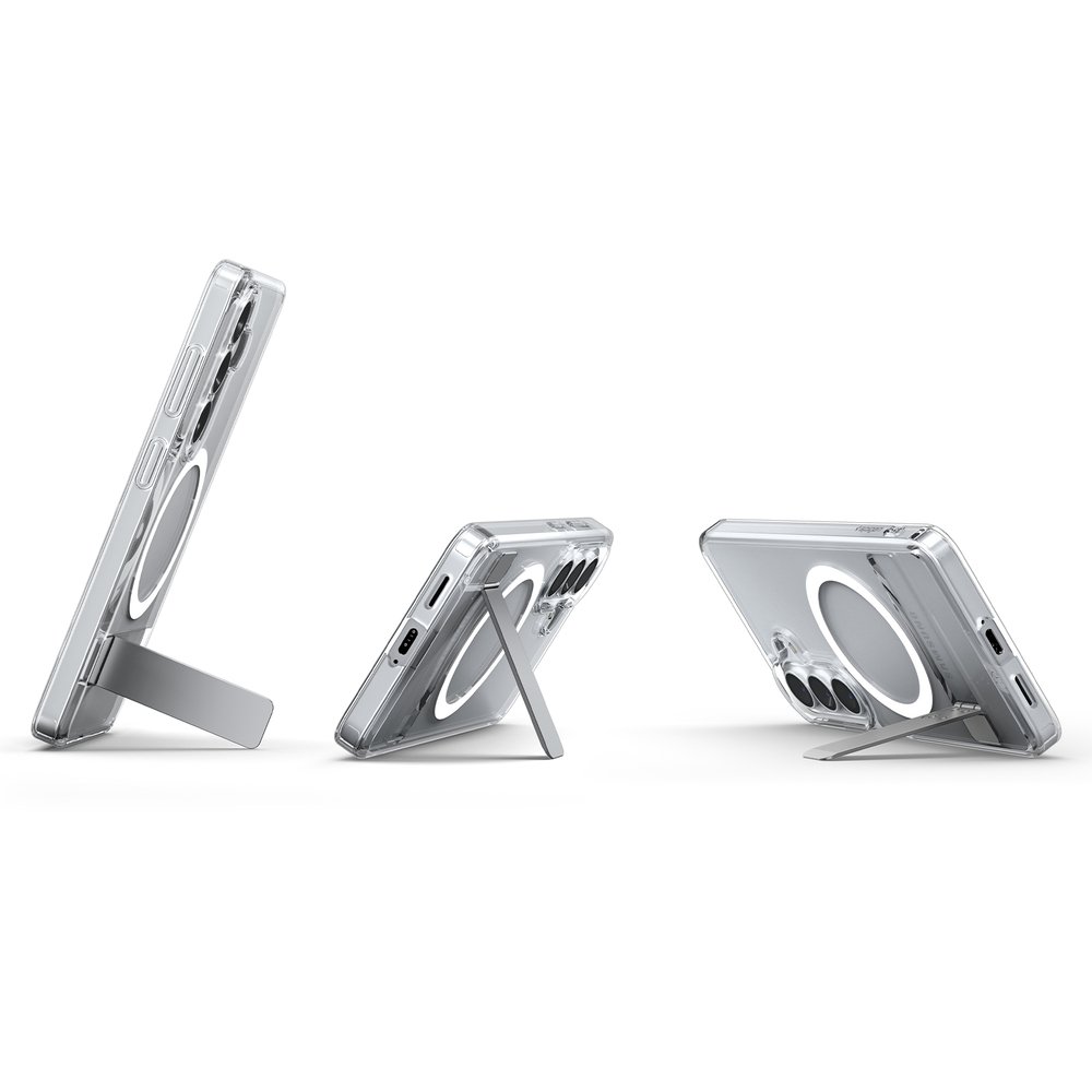 슈피겐 갤럭시 맥세이프 스탠드 케이스 울트라하이브리드S맥핏 클리어화이트, 갤럭시S26 상세 이미지 1