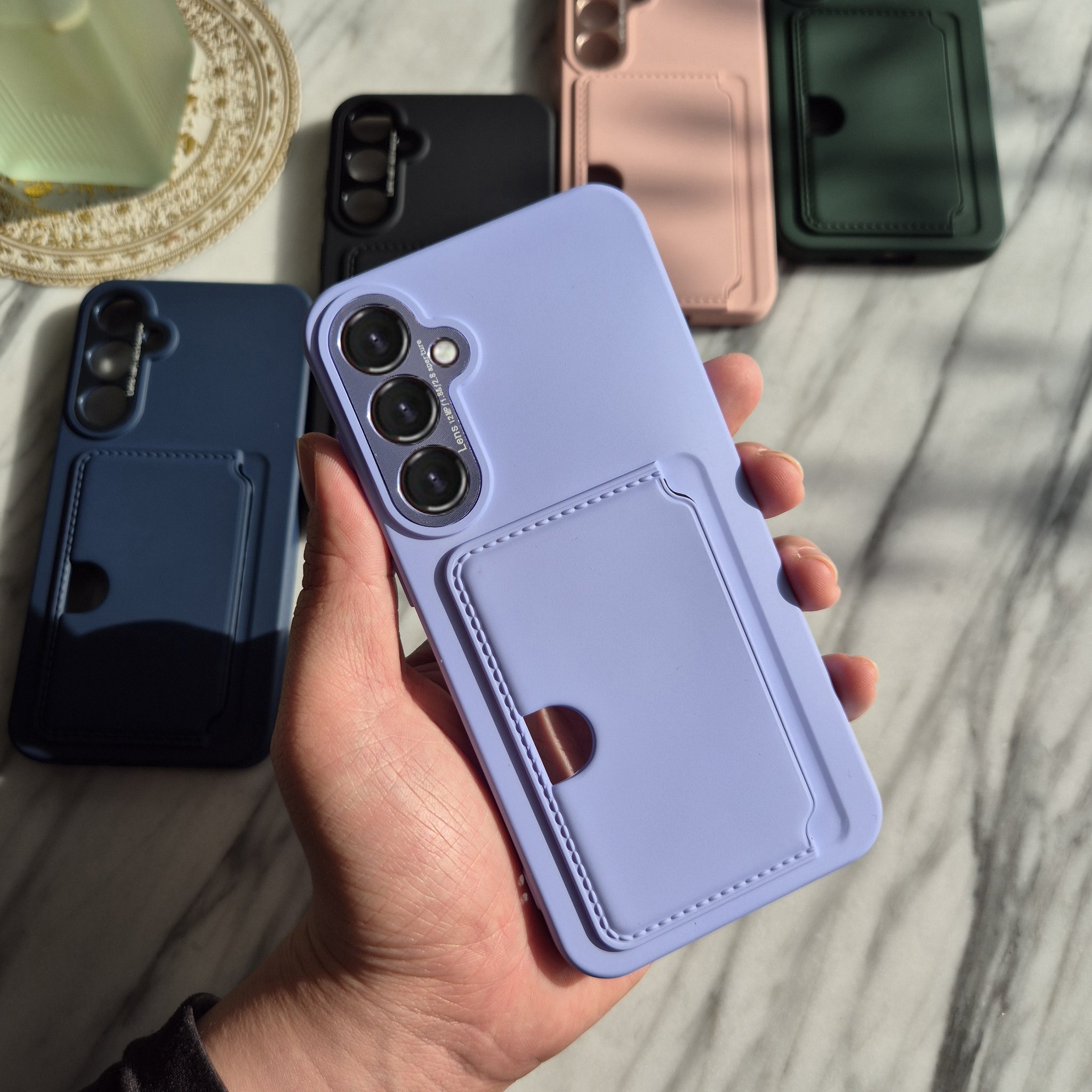 카드 케이스 범퍼 하드 지갑 수납 2장 슬림 풀커버 카메라보호 네이비, 갤럭시S26 상세 이미지 1