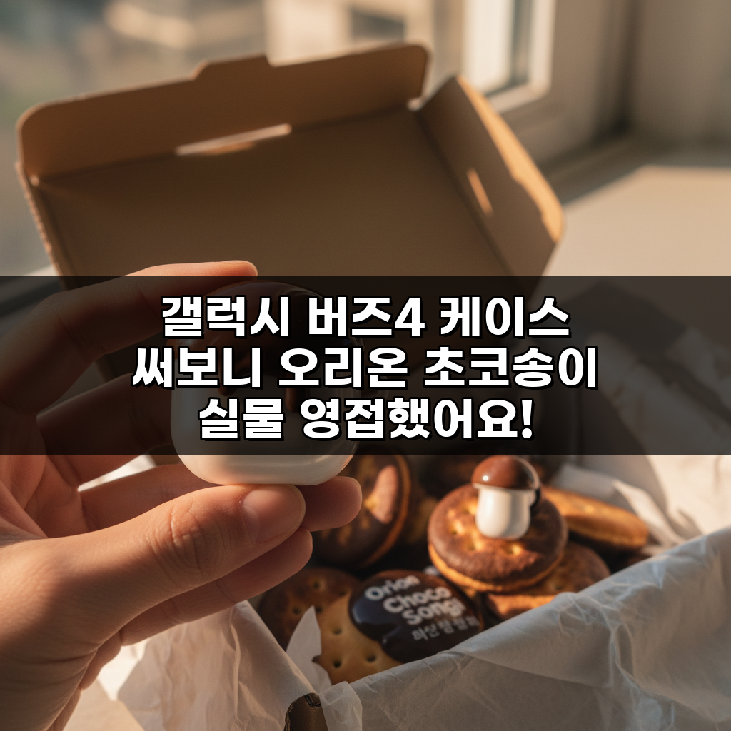 갤럭시 버즈4 케이스 써보니 오리온 초코송이 실물 영접했어요!