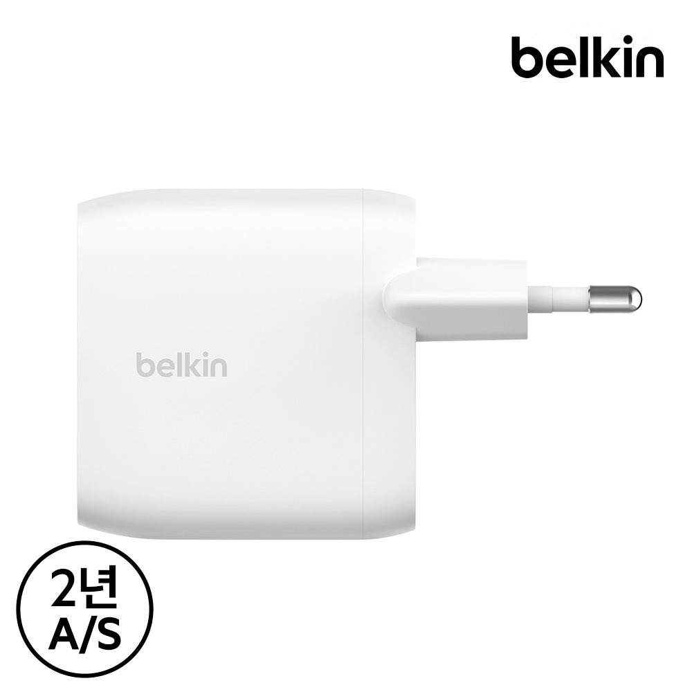 벨킨 60W 듀얼 C타입 PD 3.1 PPS 고속 충전기 WCB010kr 아이폰17 16 15 14 13 갤럭시 S26 S25 아이패드 프로 M4 갤럭시탭 호환 태블릿 충전 상세 이미지 1