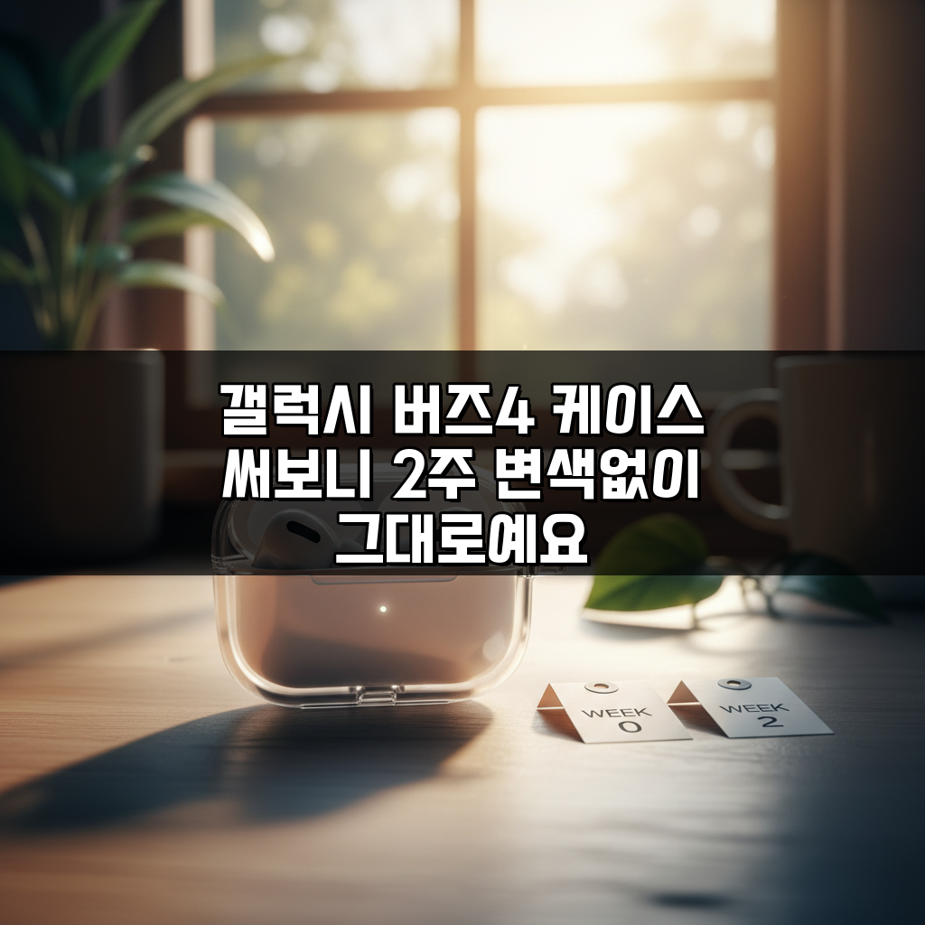 갤럭시 버즈4 케이스 써보니 2주 변색없이 그대로예요