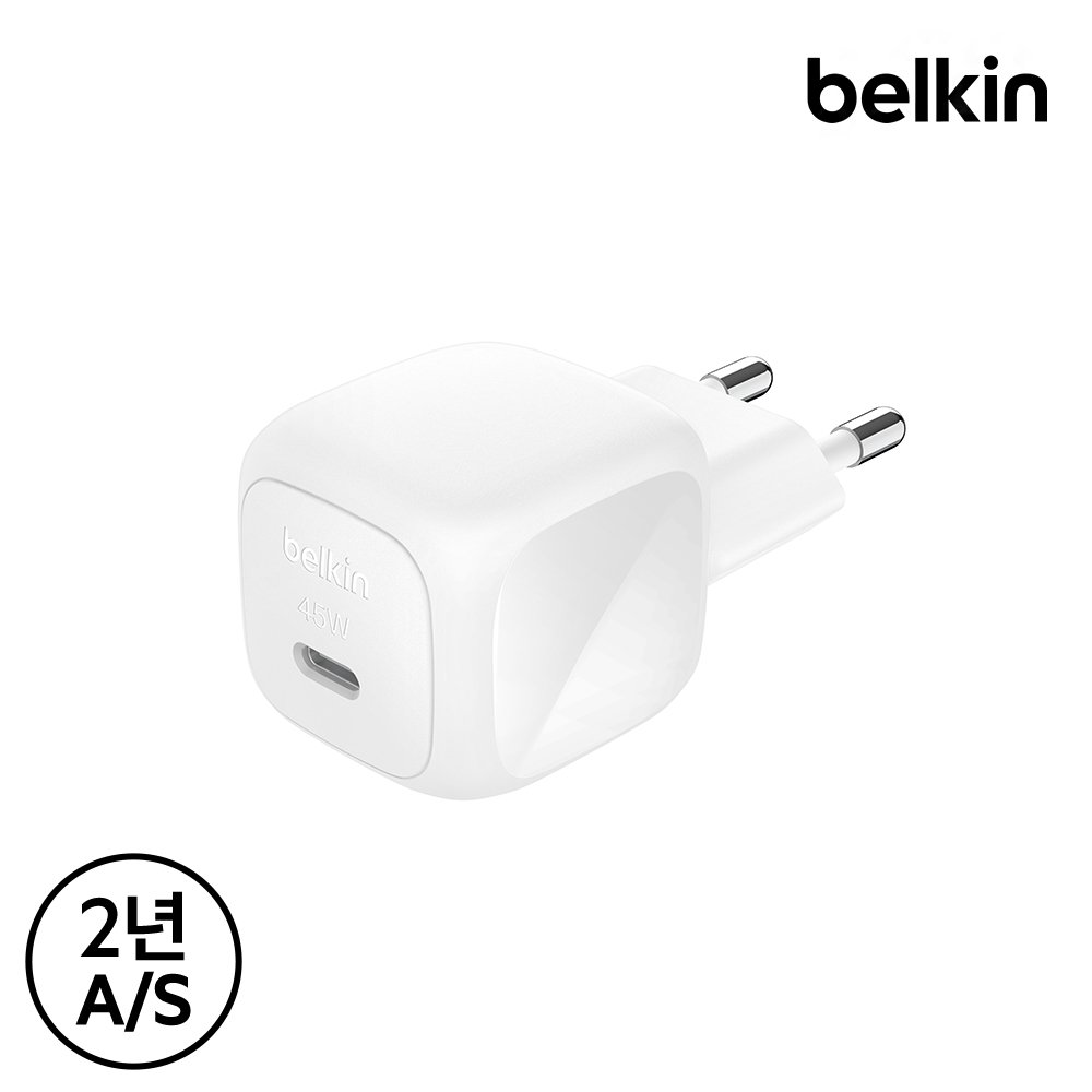 벨킨 45W C타입 PD 3.2 PPS 초소형 고속 충전기 WCA013kr 갤럭시 S26 S25 아이폰 17 16 아이패드 호환 상세 이미지 2