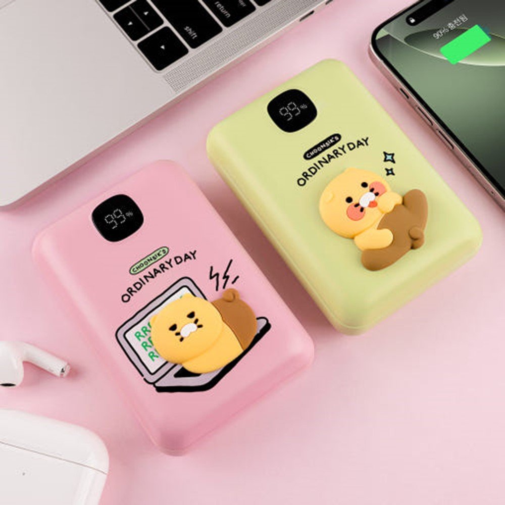 춘식이 보조배터리 고속 휴대용 충전기 대용량 20000mAh 카카오 굿즈 그린 상세 이미지 2