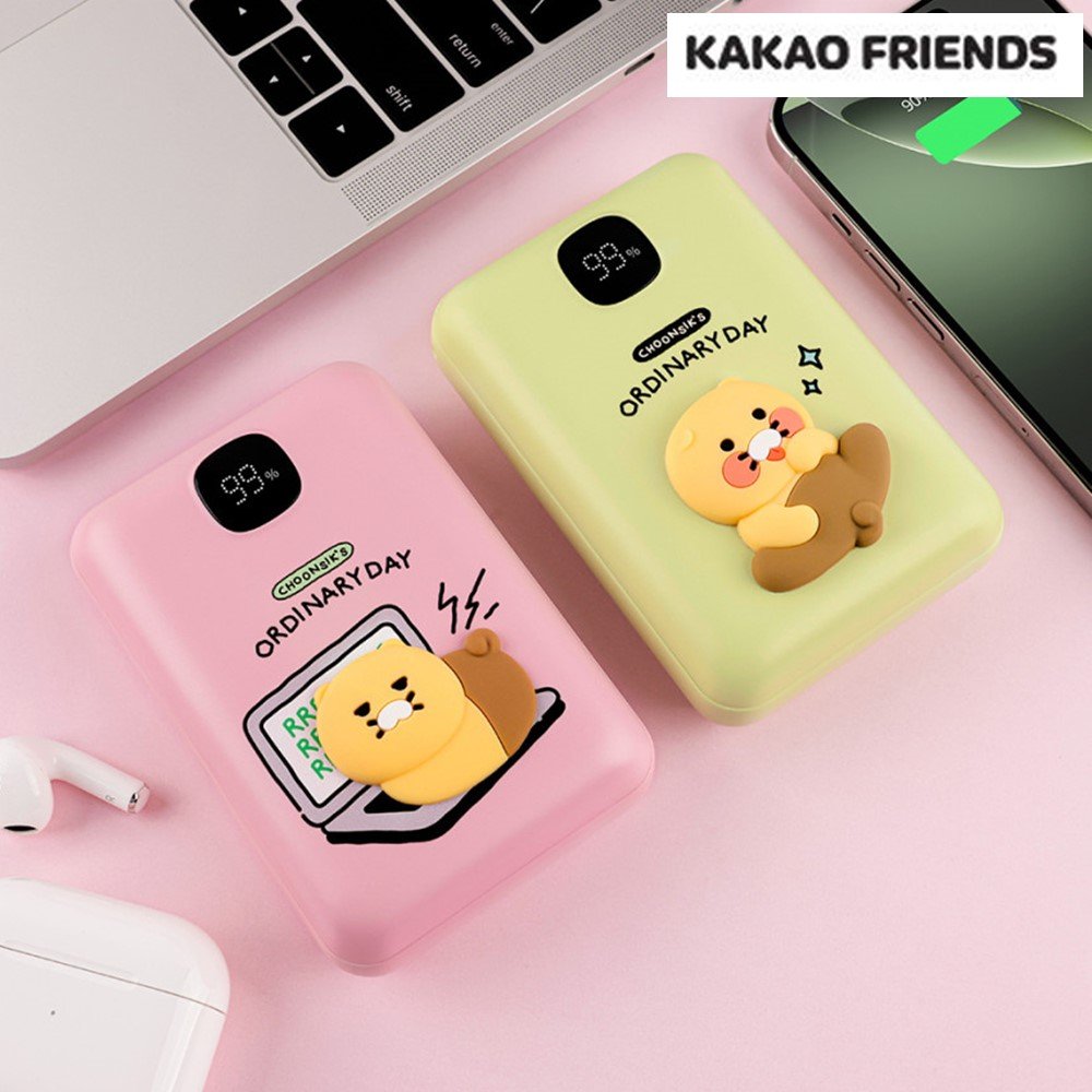 춘식이 보조배터리 고속 휴대용 충전기 대용량 20000mAh 카카오 굿즈 그린 상세 이미지 1