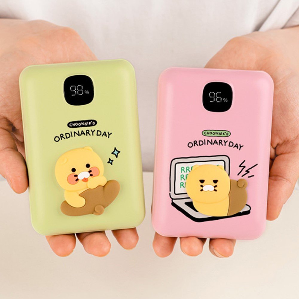 춘식이 보조배터리 고속 휴대용 충전기 대용량 20000mAh 카카오 굿즈 그린 상세 이미지 2