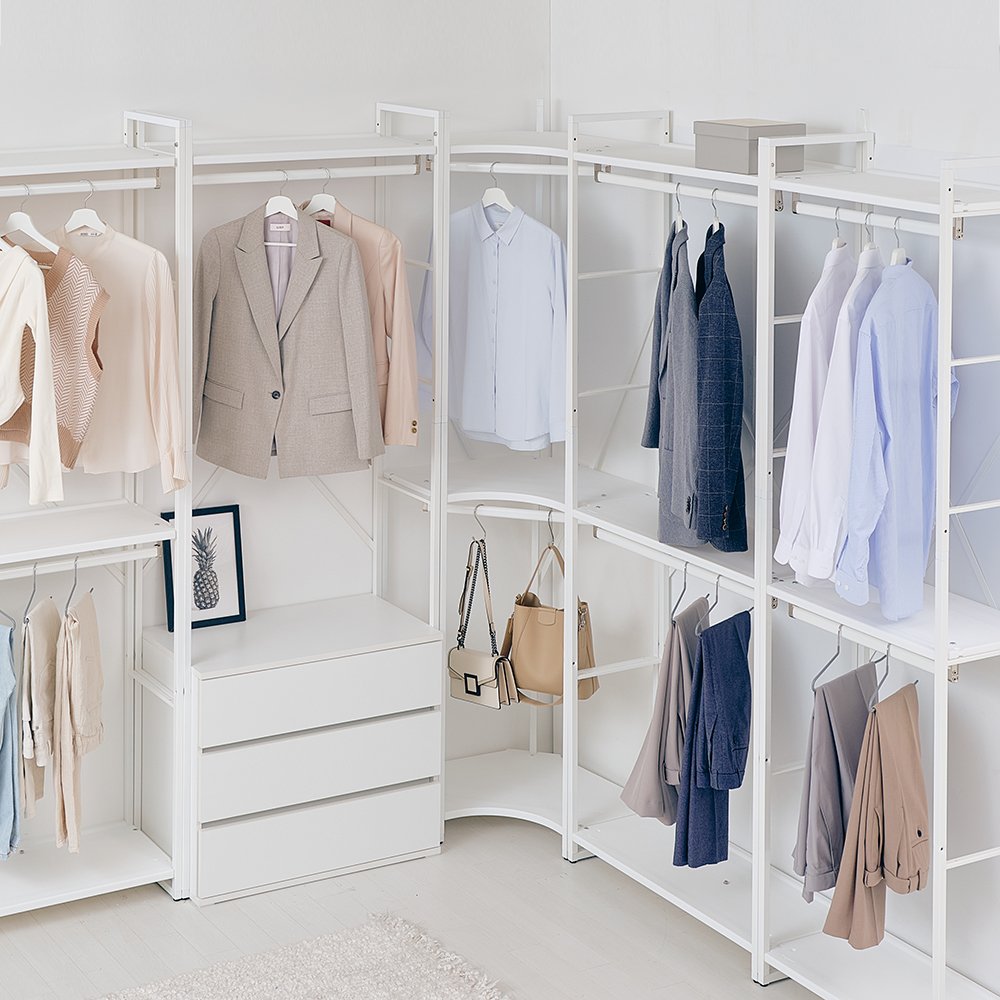 [모아미] 시스템행거 드레스룸 옷걸이 조립식 600선반2단 상세 이미지 2