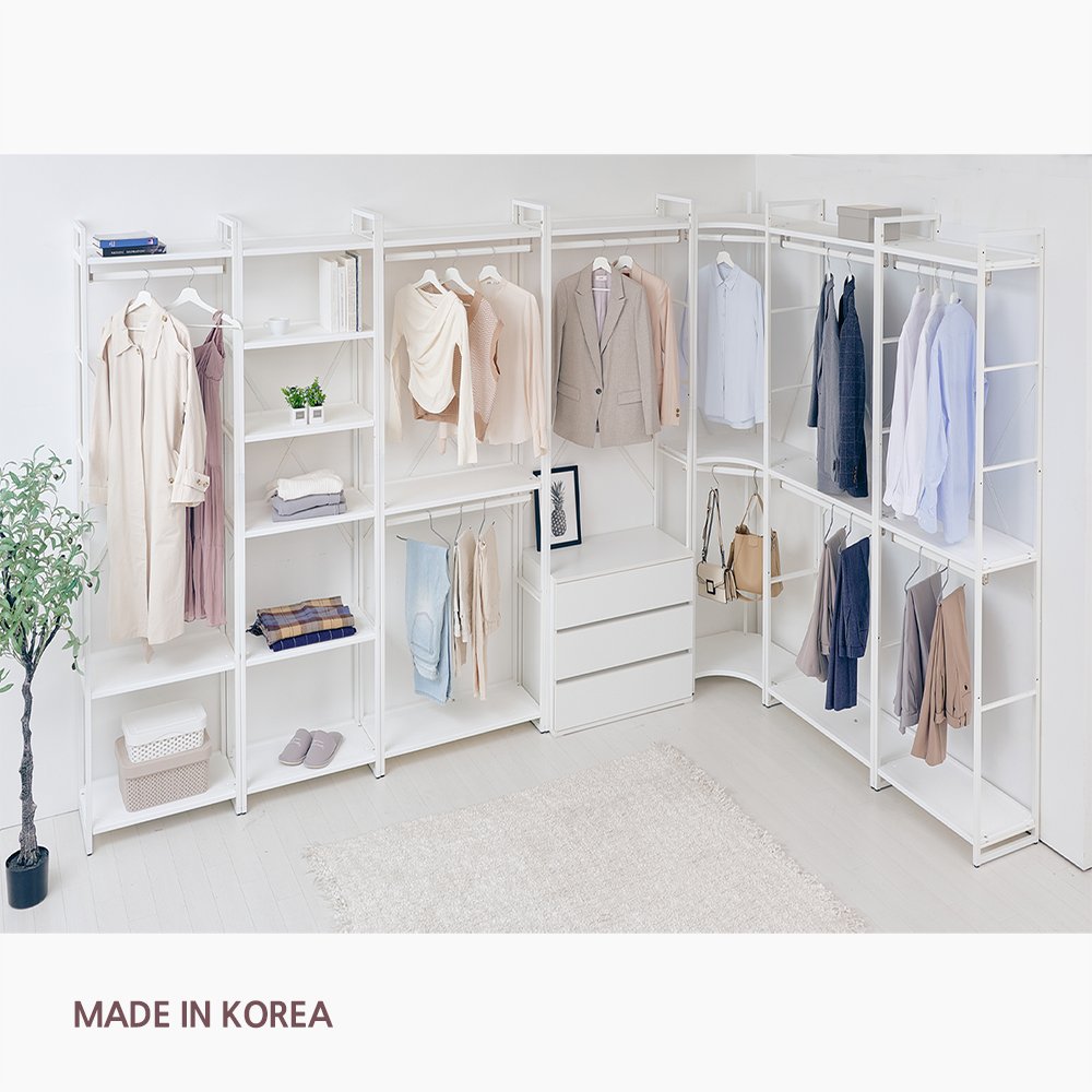 [모아미] 시스템행거 드레스룸 옷걸이 조립식 600선반2단 상세 이미지 2