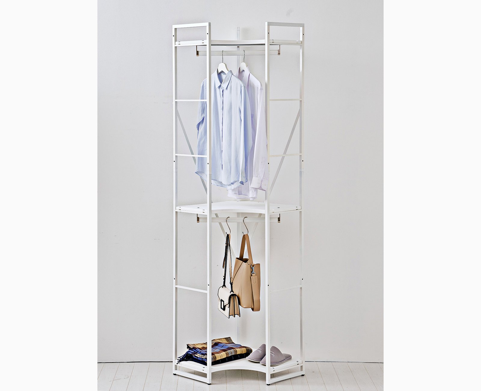 [모아미] 시스템행거 드레스룸 옷걸이 조립식 600선반2단 상세 이미지 1